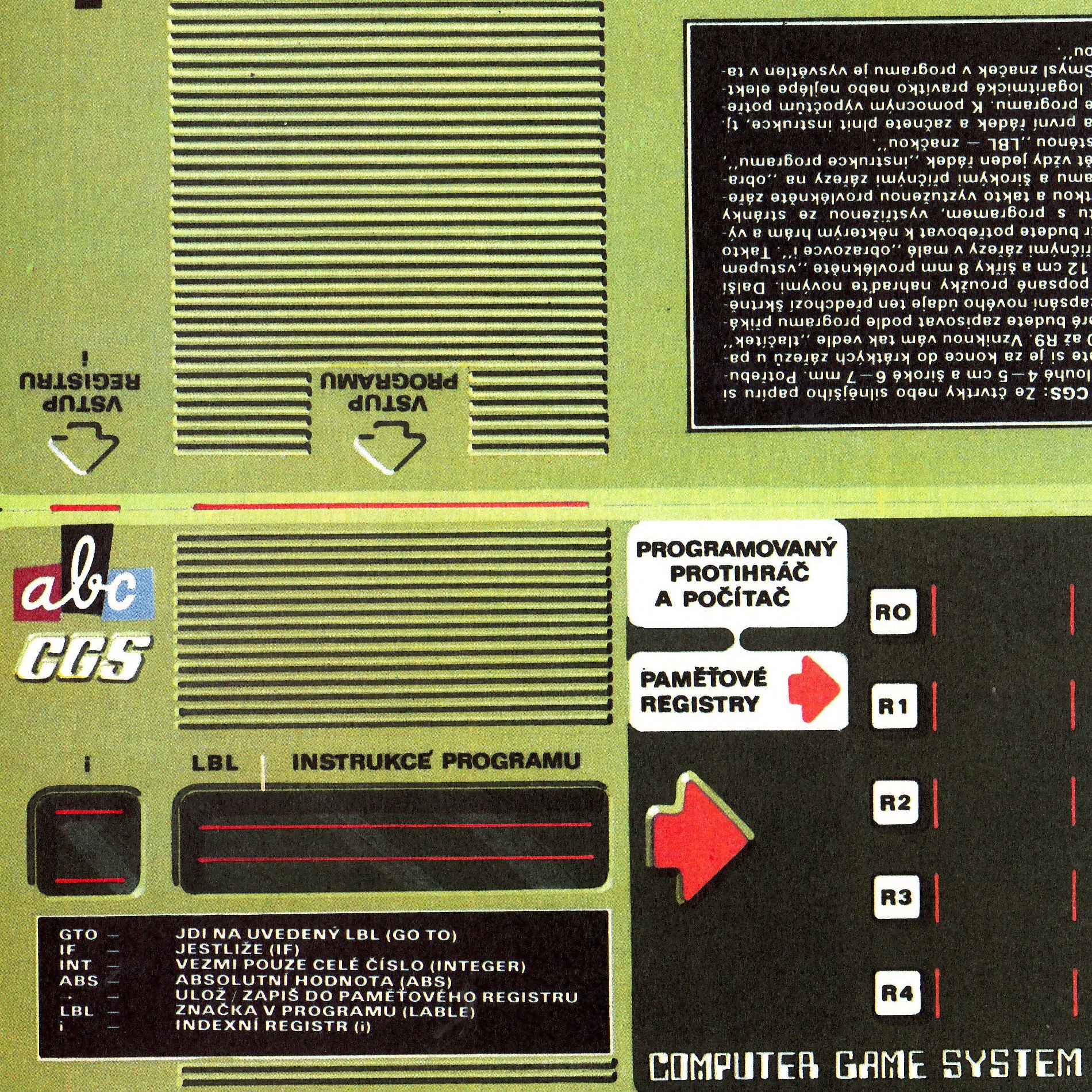 Detail původní vystřihovánky CGS z&nbsp;ABC 25/7
